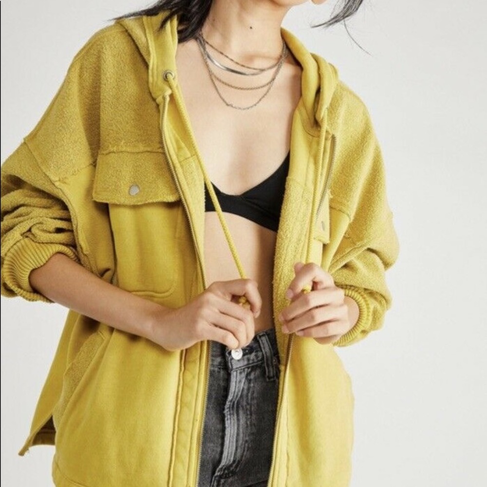 Free People We The Free Britney Cardi Zip Hoodie Jacket